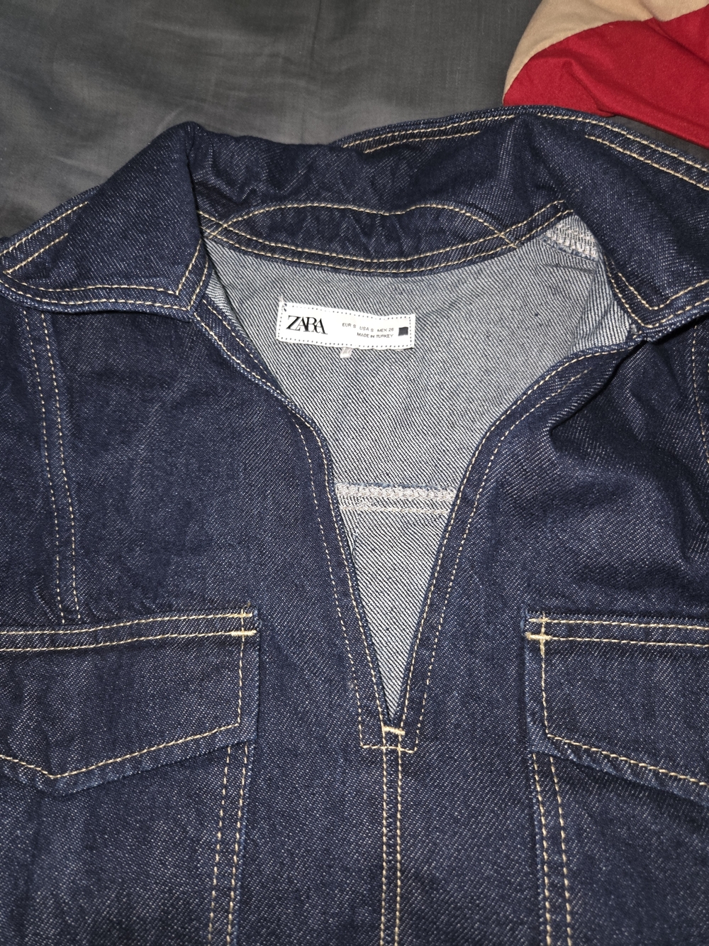 Zara Dark Blue Denim Jacket and Skirt Set - Picture 6 of 16